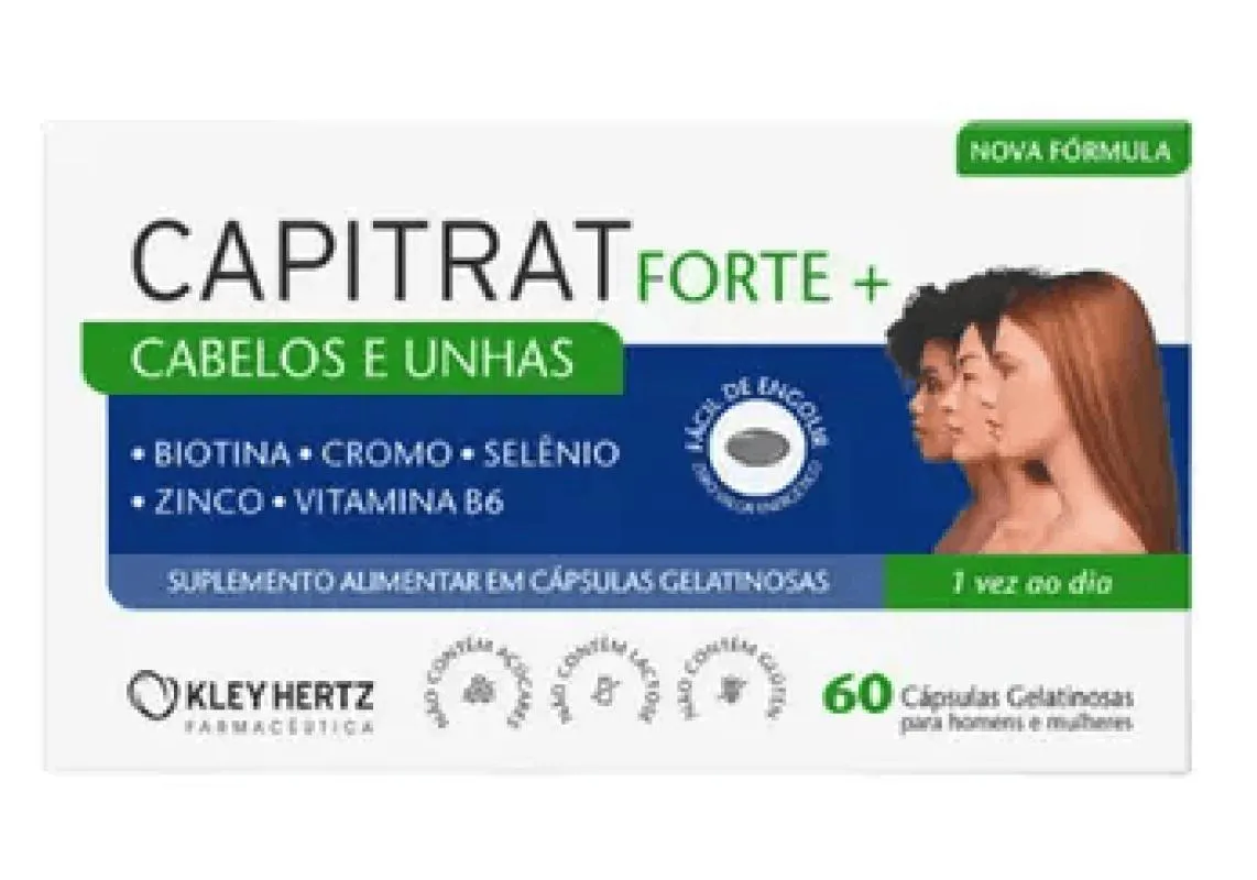 CAPITRAT FORTE+ CABELOS E UNHAS C/60 CáPSULAS - KLEY HERTZ