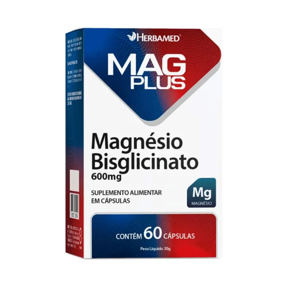MAG PLUS MAGNéSIO BISGLICINATO C/60 CáPSULAS - HERBAMED