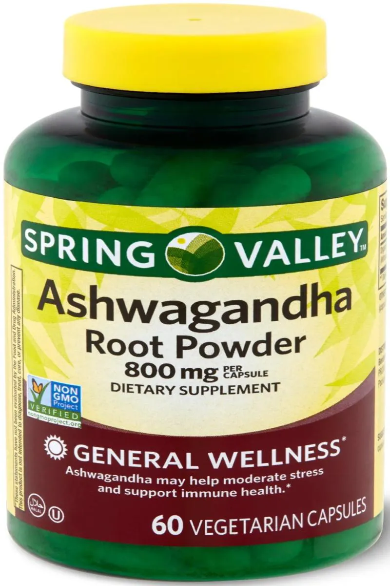 SPRING VALLEY SUPLEMENTO NATURAL 800MG – 60 CáPSULAS PARA ENERGIA, RELAXAMENTO E BEM-ESTAR