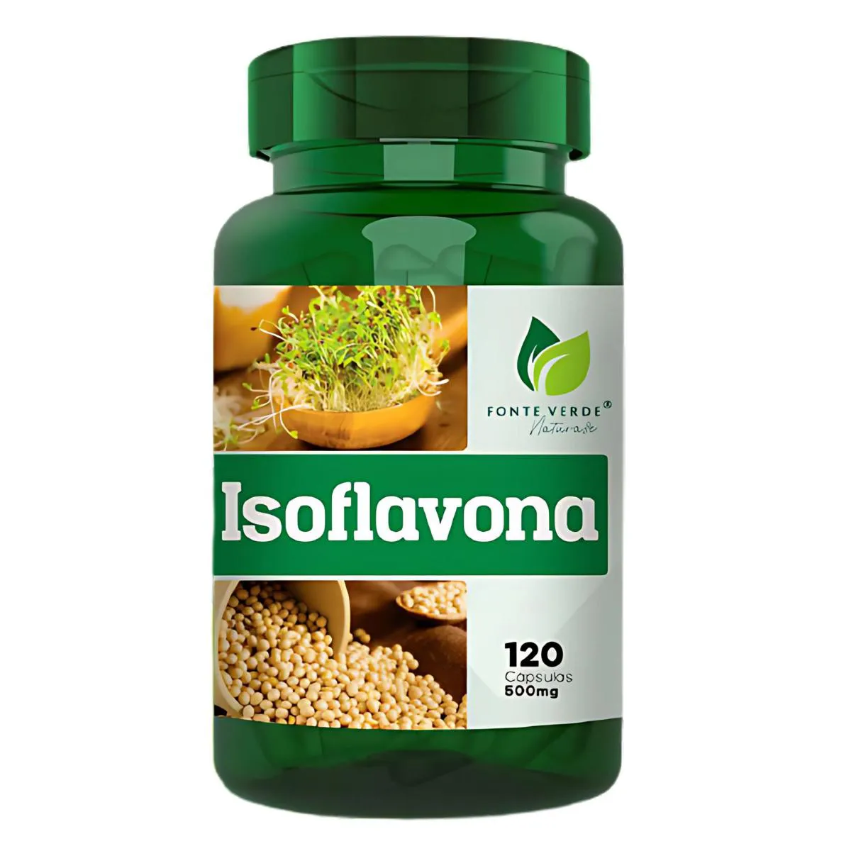 ISOFLAVONA DE SOJA 500MG 120 CAPSULAS - FONTE VERDE