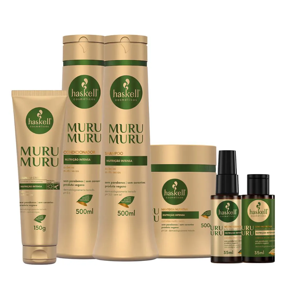 KIT HASKELL MURUMURU NUTRIçãO INTENSA COM 6 ITENS (500ML/G)