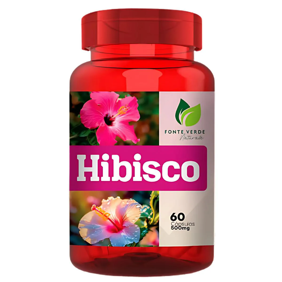 HIBISCO 500MG 60 CAPSULAS - FONTE VERDE