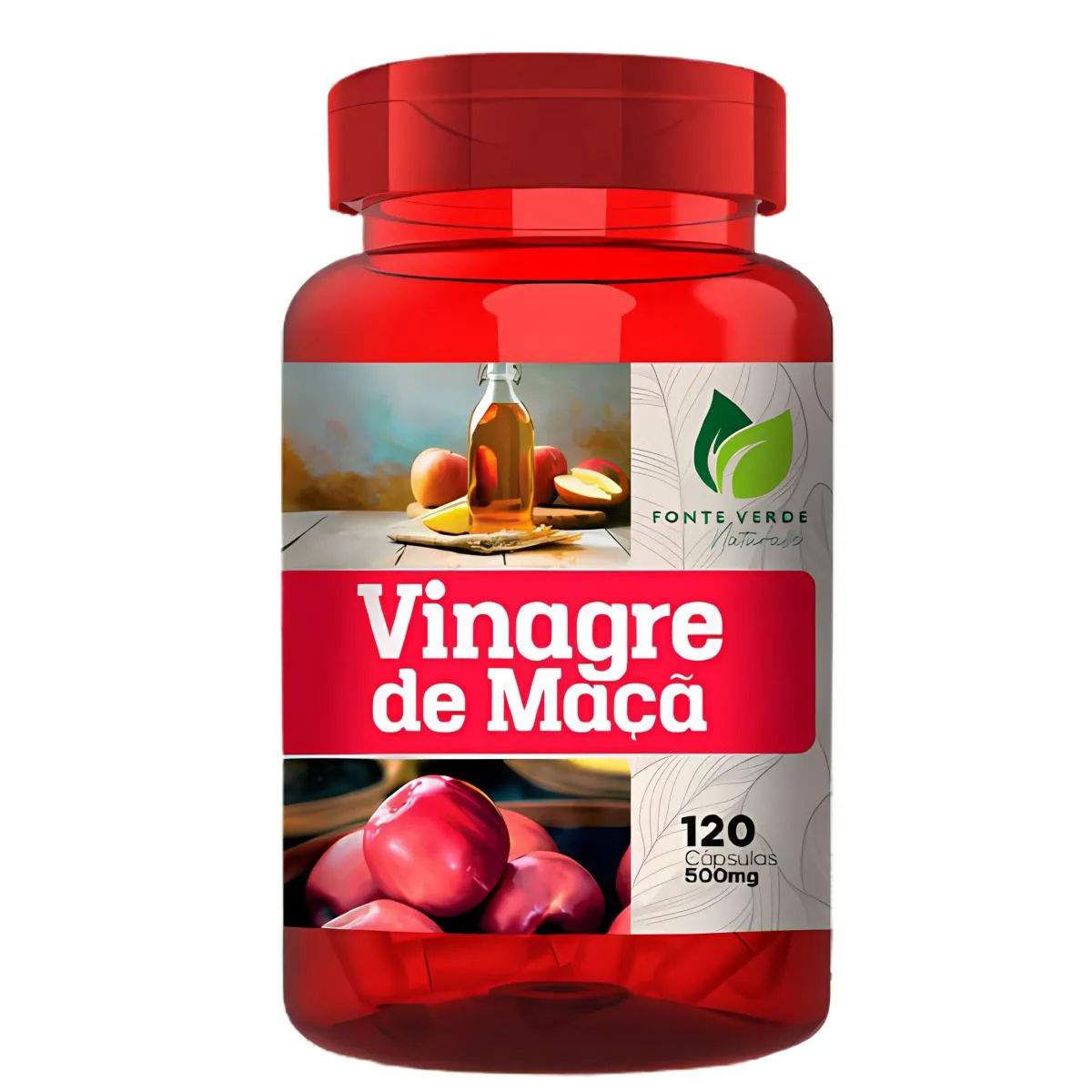 VINAGRE DE MAçã 500MG – 120 CáPSULAS, BENEFíCIOS PARA SUA SAúDE!
