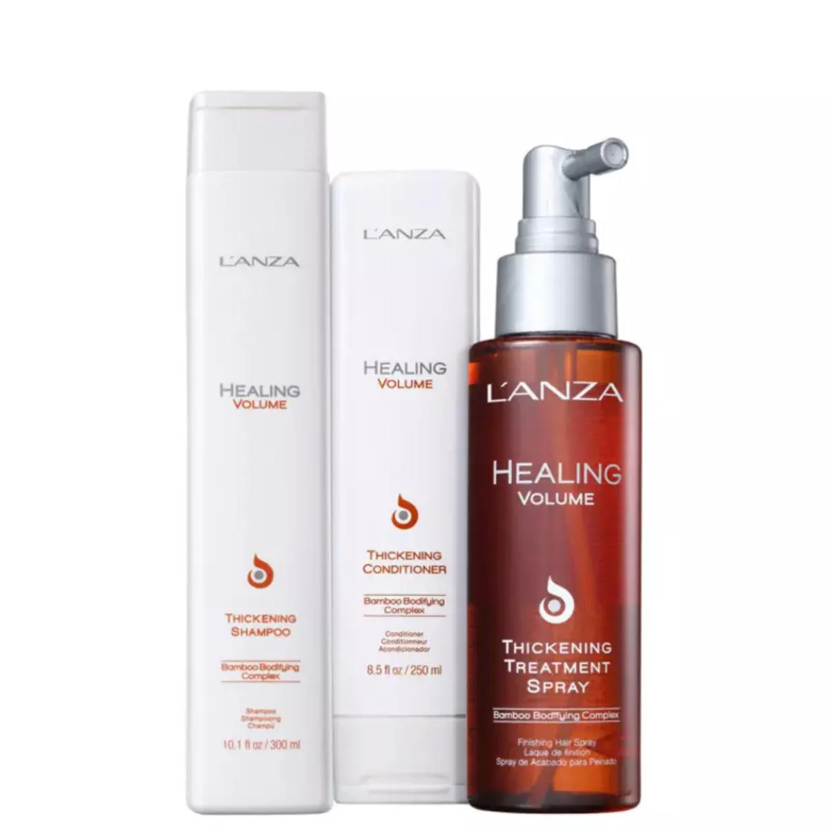 KIT LANZA HEALING VOLUME SHAMPOO+ COND 300ML+ SPRAY 100ML