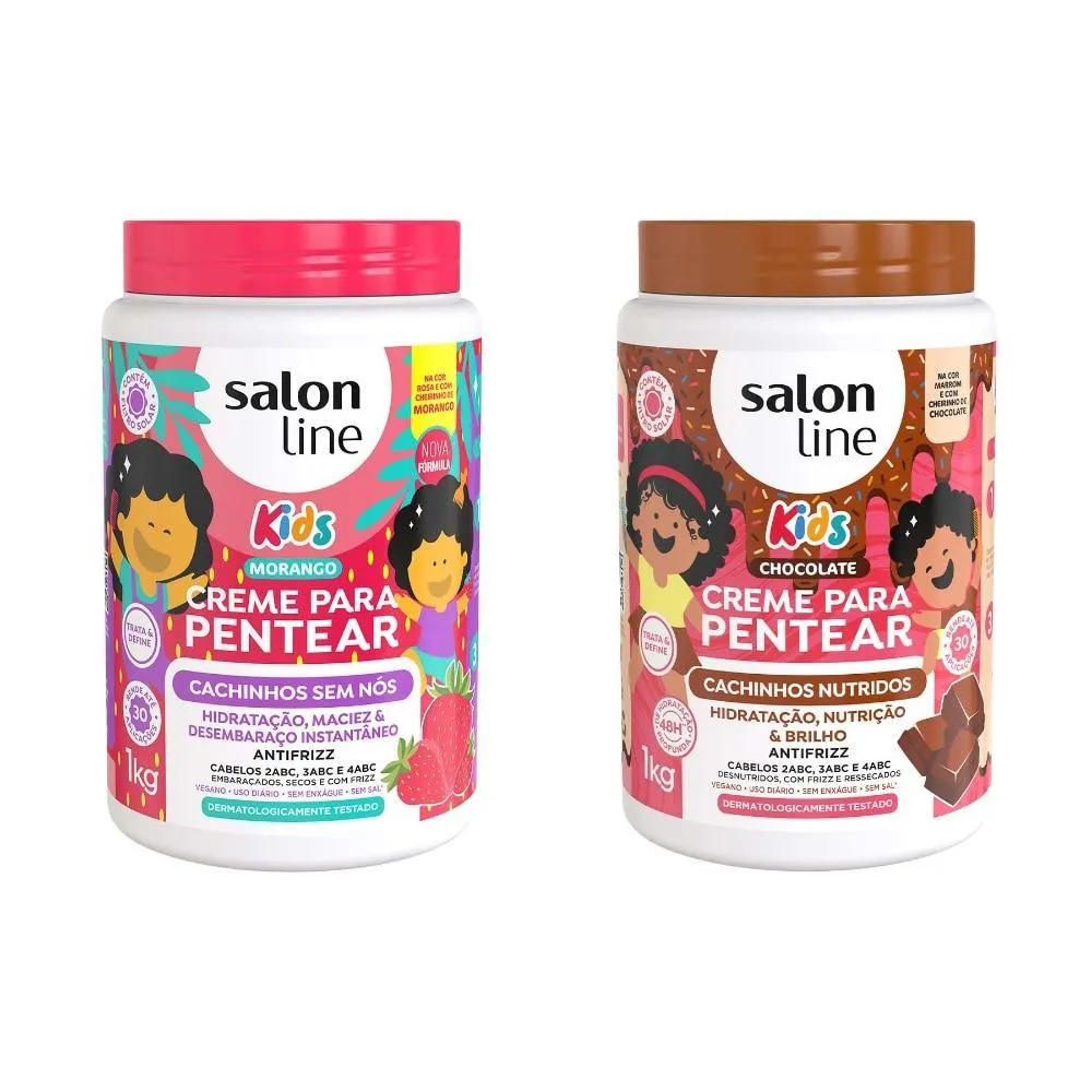 KIT CREME PARA PENTEAR MORANGO COM CHOCOLATE