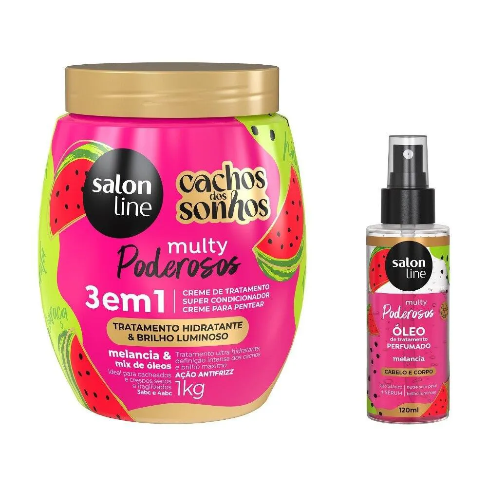 KIT MULTY MELANCIA COM CREME DE TRATAMENTO E ÓLEO PERFUMADO