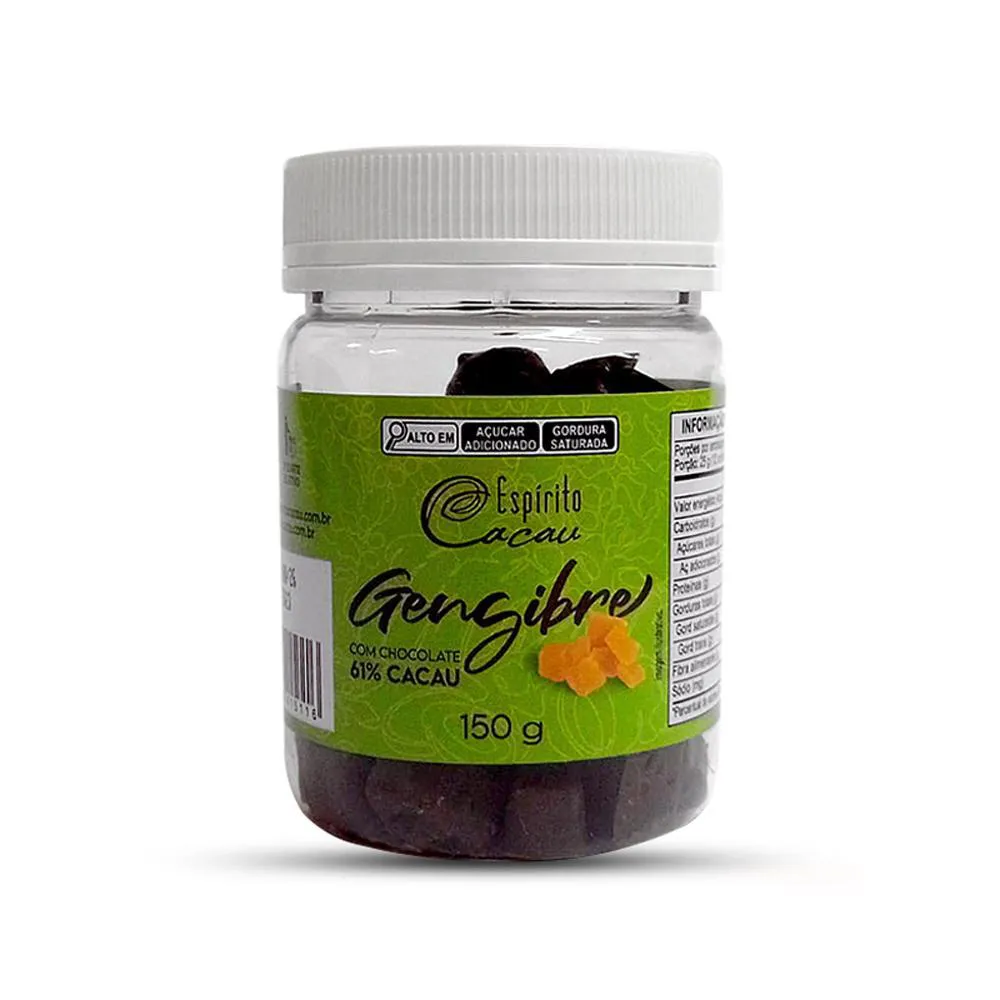 GENGIBRE COM CHOCOLATE 61% CACAU - 150G