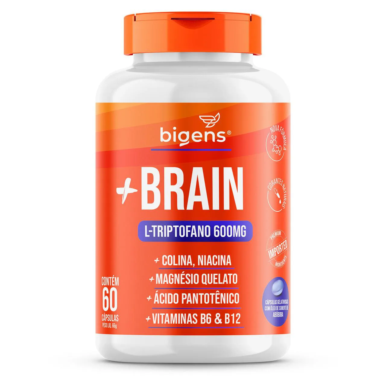 BIOGENS + BRAIN L-TRIPTOFANO 500MG/60 CAPS