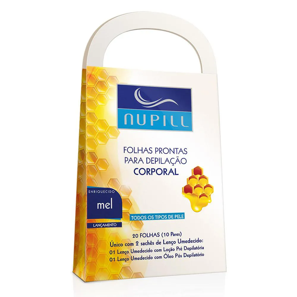 FOLHAS PRONTAS NUPILL PARA DEPILAçãO CORPORAL
