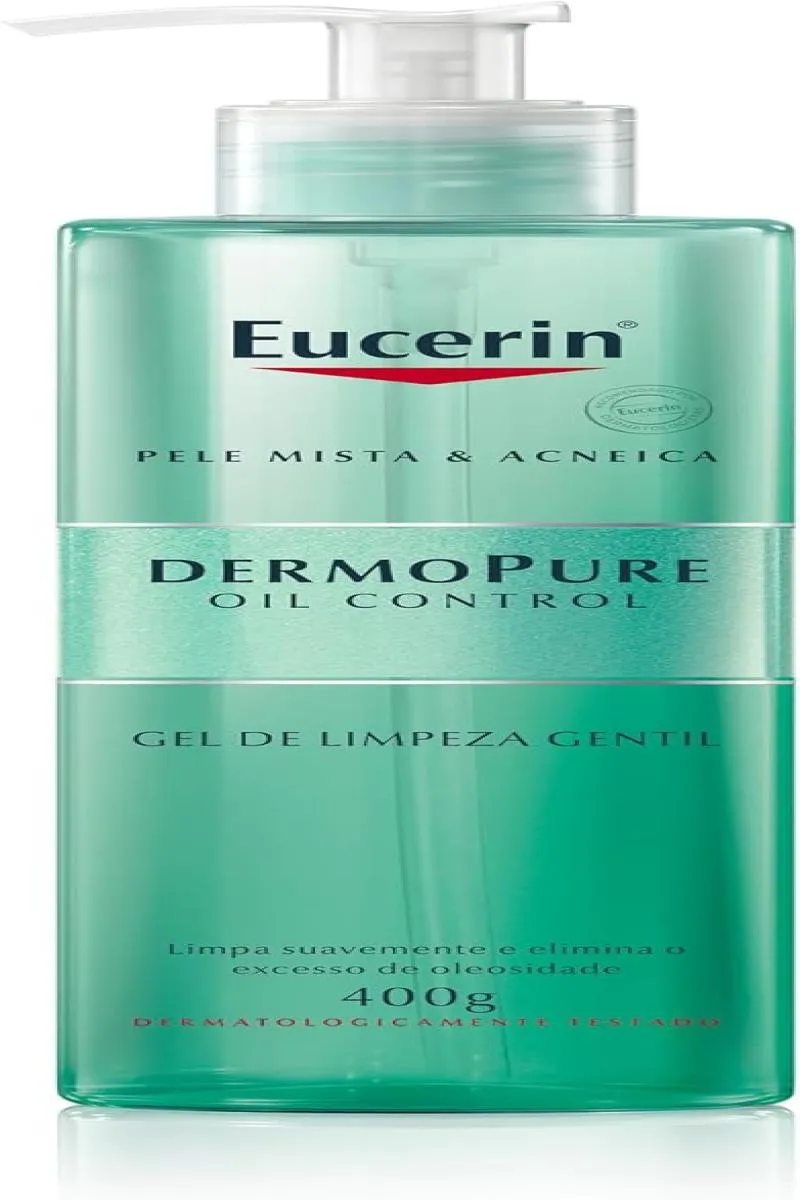 EUCERIN GEL DE LIMPEZA FACIAL GENTIL - DERMO PURE OIL CONTROL - 400G