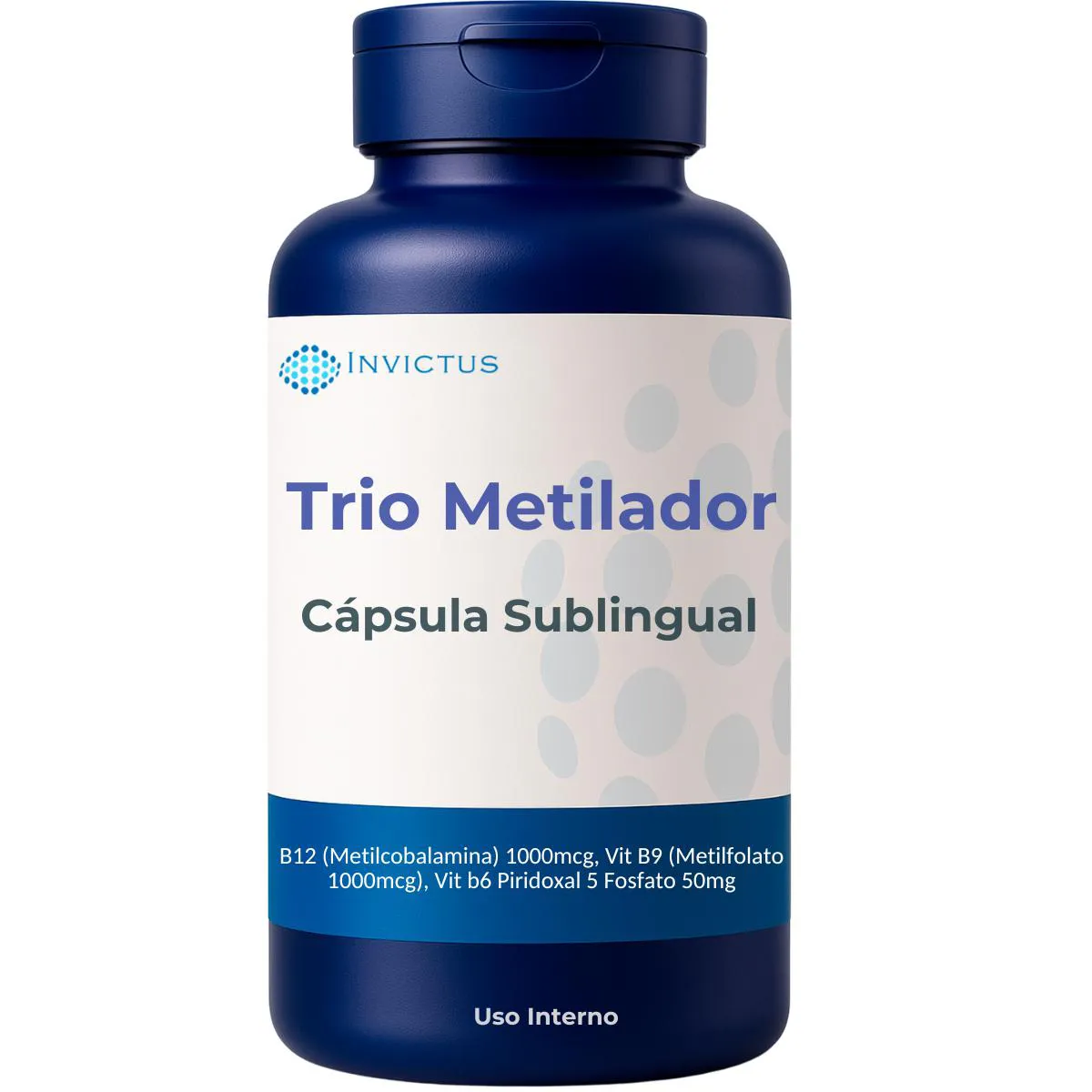 TRIO METILADOR SUBLINGUAL - METILCOBALAMINA, METILFOLATO E P5P - 30 CáPSULAS