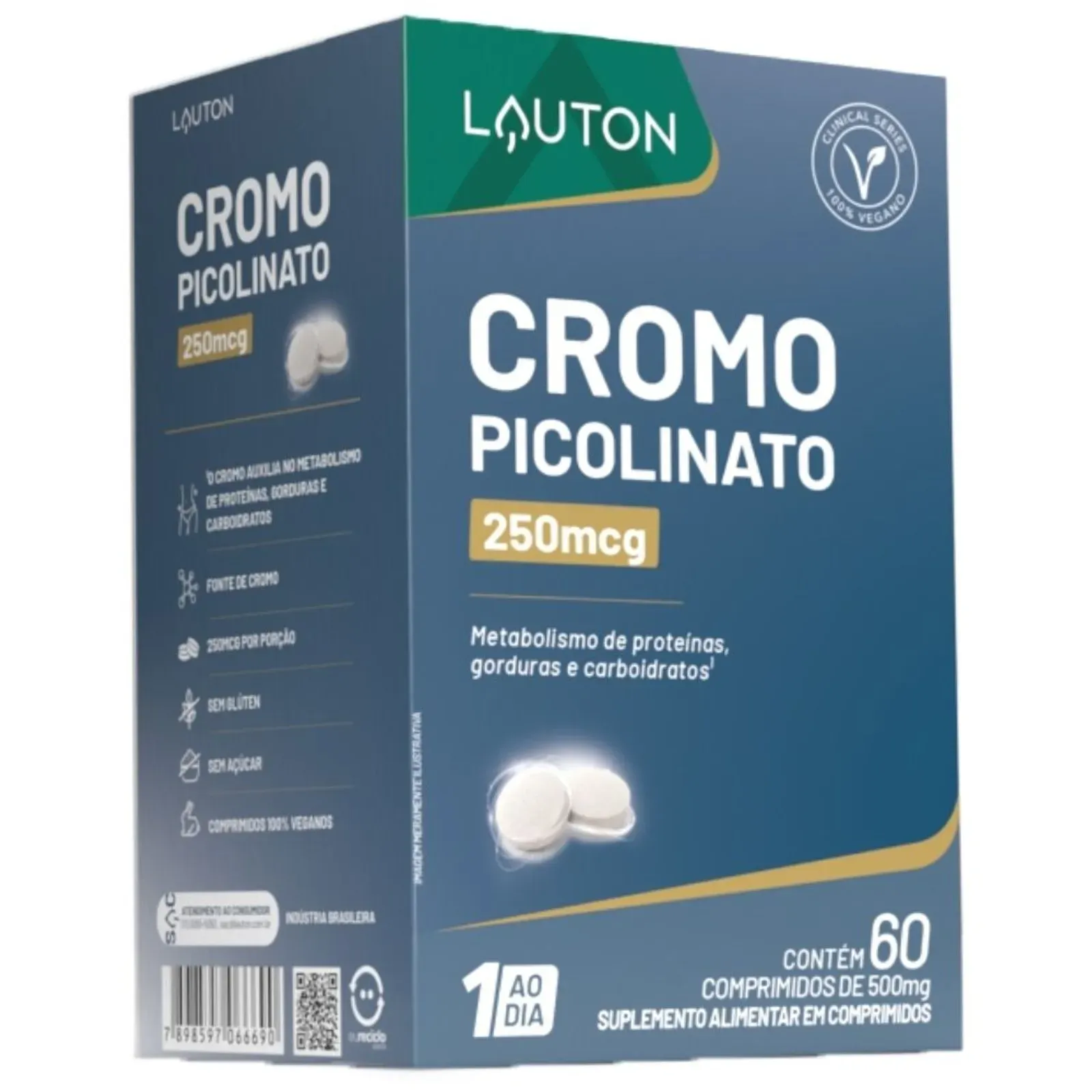Cromo Picolinato 250mcg 60 comprimidos - Lauton