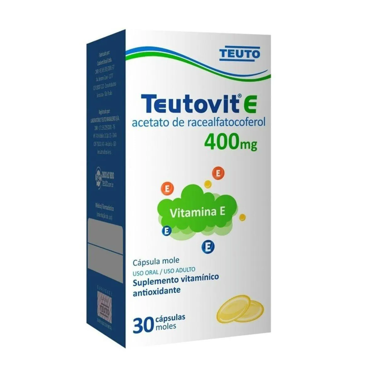 TEUTOVIT E 400MG - 30 CáPSULAS