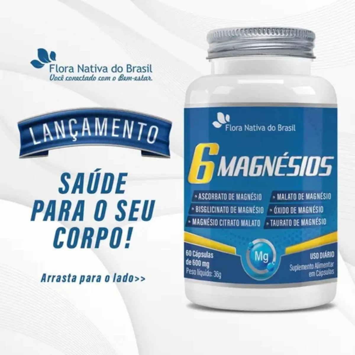 6 MAGNéSIOS 60 CáPSULAS - FLORA NATIVA