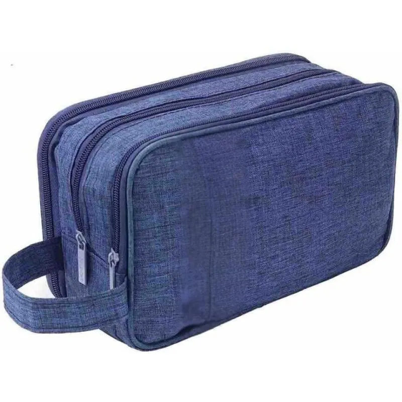 BOLSA NECESSAIRE ORGANIZADORA DE OBJETOS MAQUIAGEM COSMéTICOS MULTIFUNCIONAL PORTáTIL IMPERMEáVEL Azul