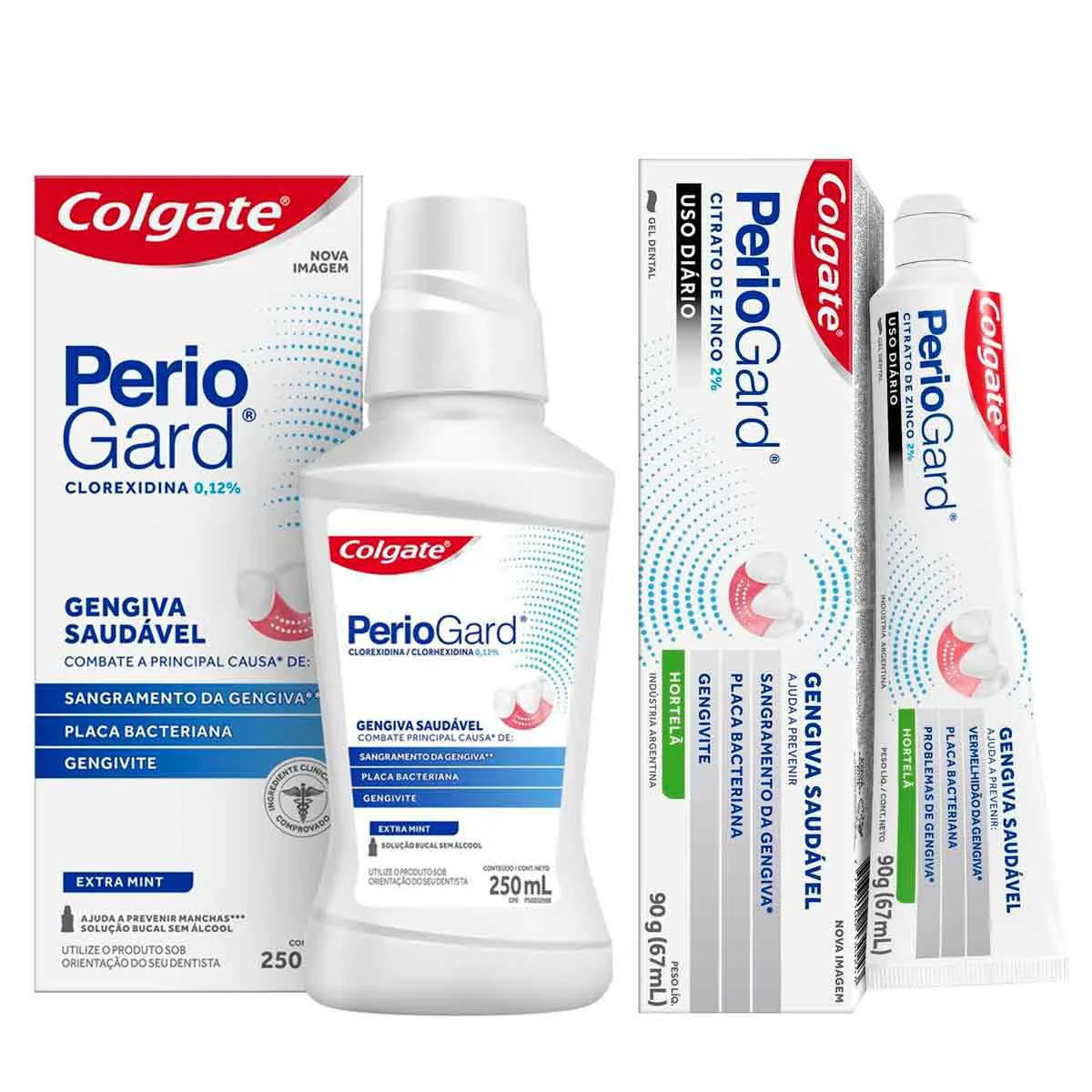 Kit Colgate Periogard Enxaguante Bucal Sem Alcool Extra Mint 250ml ...