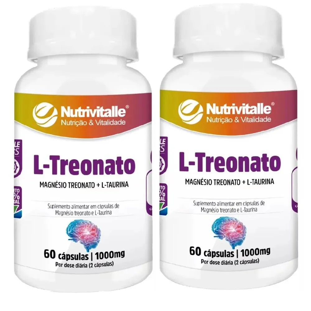KIT 02 L-TREONATO 500MG 60CAPS NUTRIVITALLE