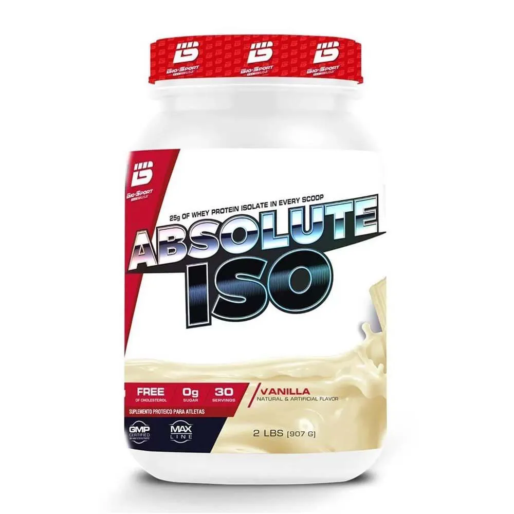 WHEY PROTEIN ISOLADO ABSOLUTE ISO 907G - BIO SPORT Baunilha