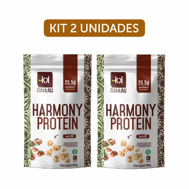 KIT 2X: HARMONY PROTEIN AVELã VEGANA RAKKAU 600G