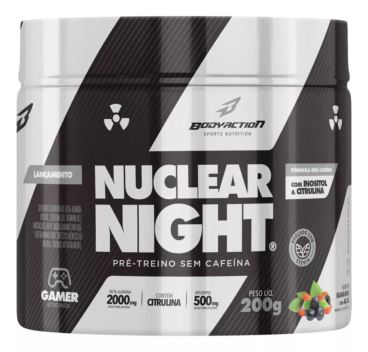 NUCLEAR NIGHT BODY ACTION - 200G Guaraná C Açaí