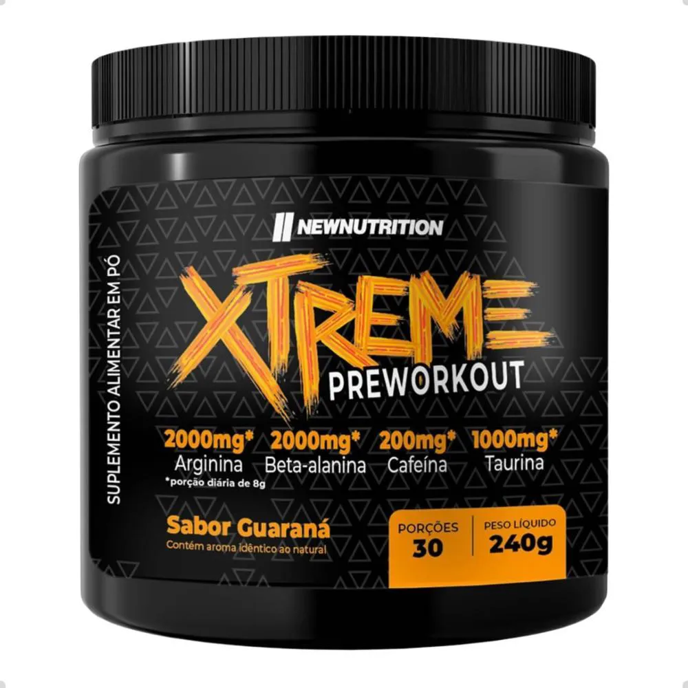 PRE WORKOUT XTREME 200MG CAFEíNA 240G NEW NUTRITION Guaraná