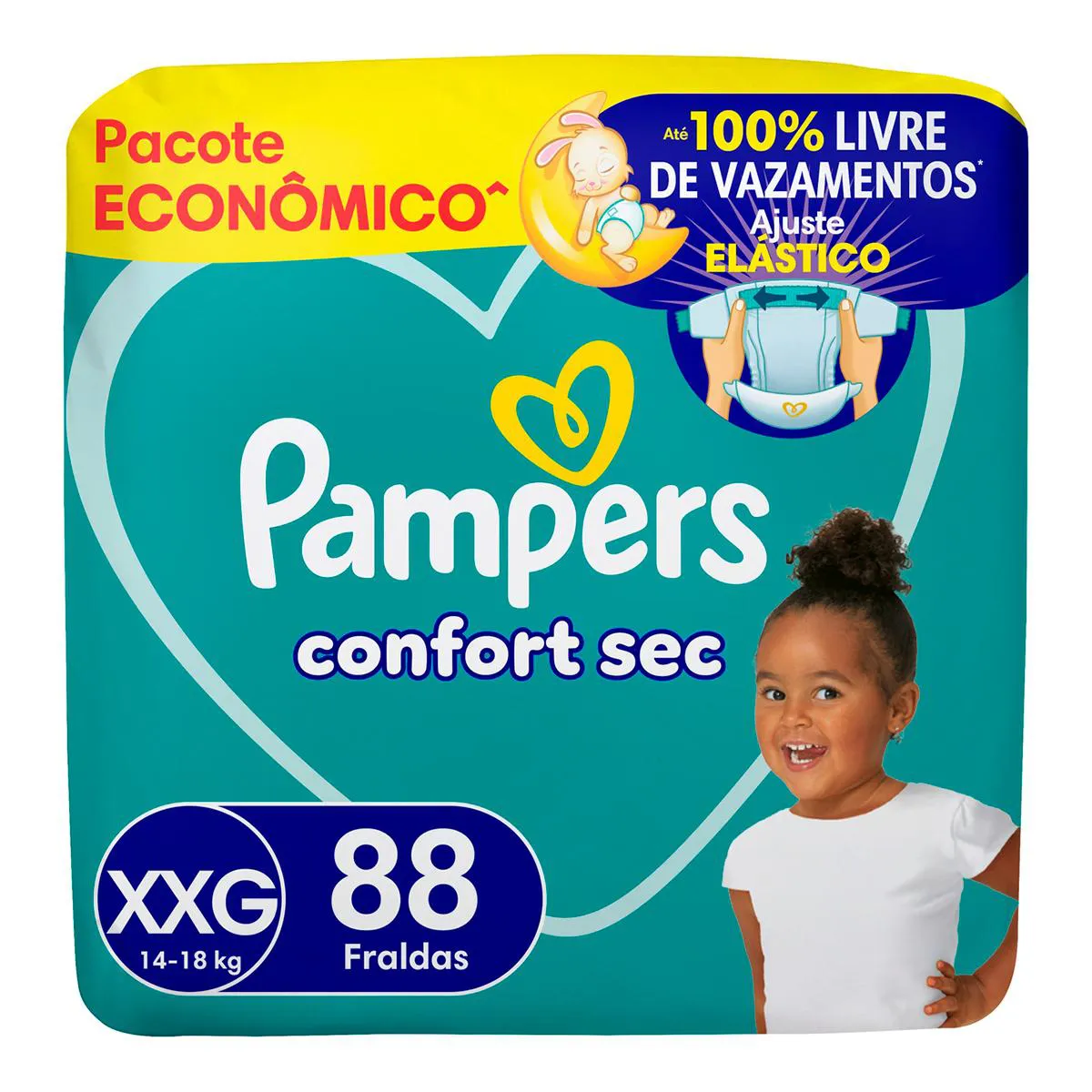Fralda Pampers Confort Sec XXG 88 Unidades