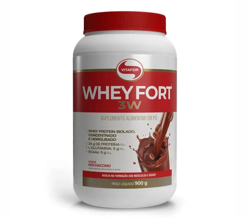 WHEY FORT 3W POTE 900G VITAFOR  Mocha