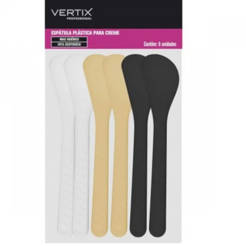 ESPáTULA PLáSTICA PARA CREME VERTIX BELLIZ C/6 UN COD.3040