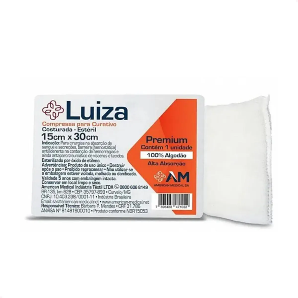 KIT COM 50 CURATIVOS CIRURGICOS EST 10X 15 (GAZE ALGODONADA)