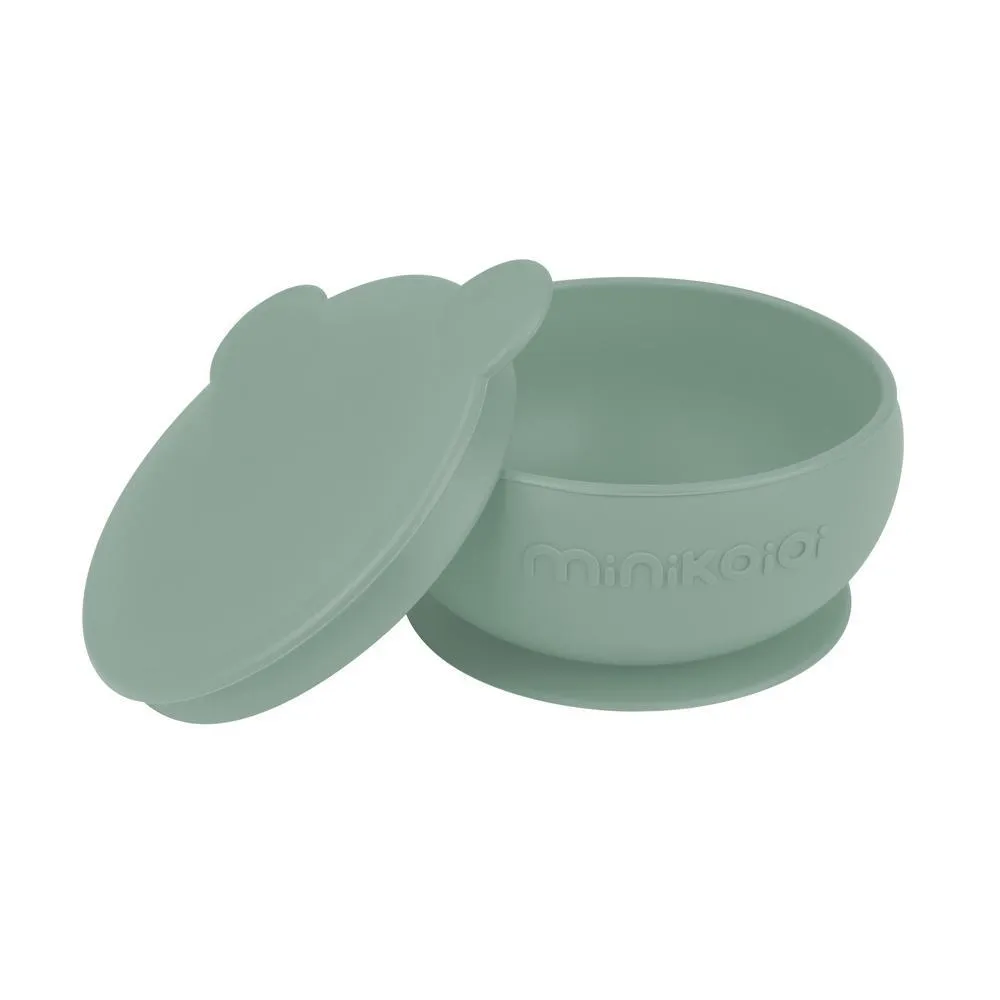 TIGELA URSO DE SILICONE BOWLY RIVER GREEN - MINIKOIOI