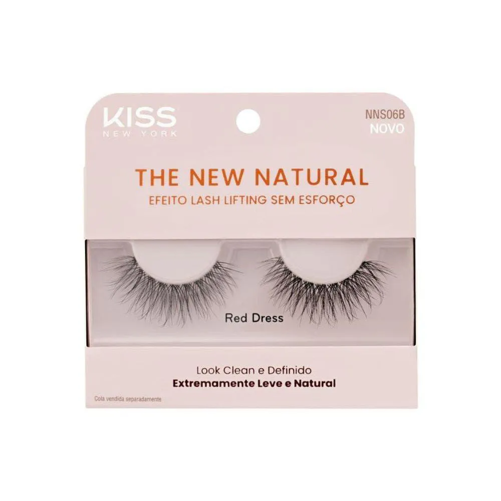 CÍLIOS POSTIçOS KISS NEW YORK THE NEW NATURAL RED DRESS