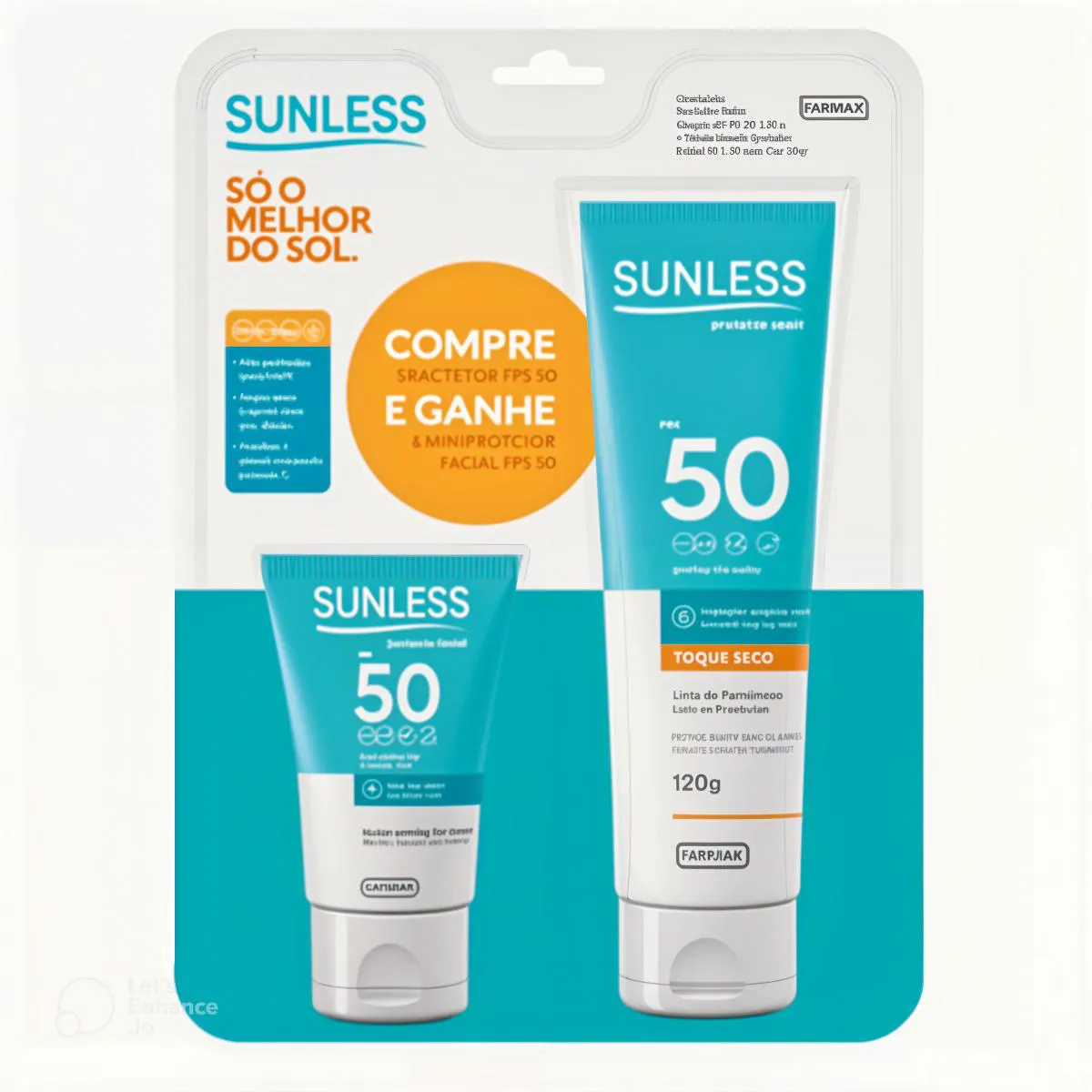 KIT PROTETOR SOLAR 50FPS FACIAL 30G + CORPORAL 120G SUNLESS