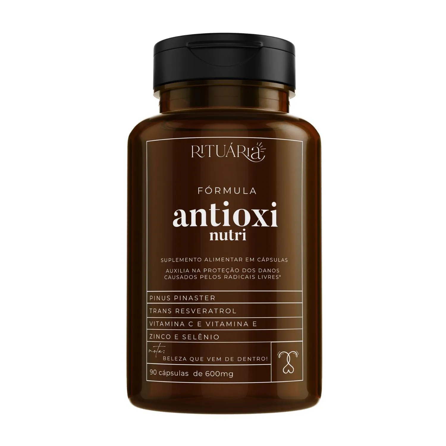 Fórmula Antioxi Nutri | Rituária | 90 Cápsulas | Suplemento Anti Manchas e Melasma | Protetor Solar Oral | Antioxidante