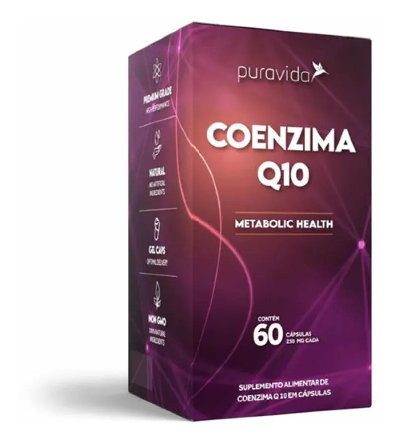 COENZIMA Q10 COQ10, METABOLIC HEALTH 60 CAPS GEL, PURAVIDA - 60 CáPSULAS