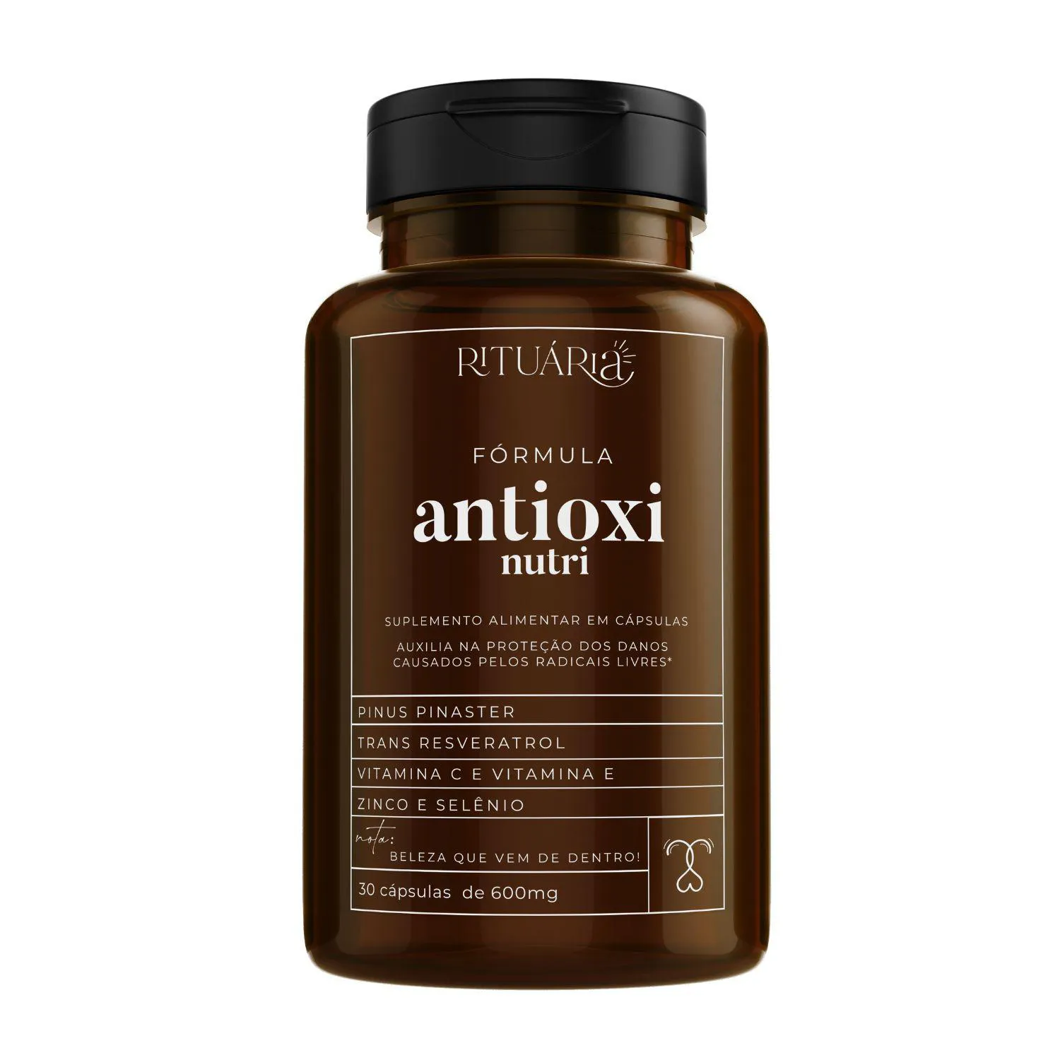 Fórmula Antioxi Nutri | Rituária | 30 Cápsulas | Suplemento Anti Manchas e Melasma | Protetor Solar Oral