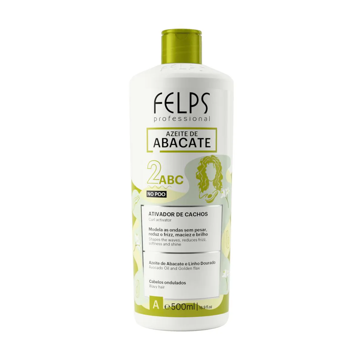 FELPS PROFESSIONAL CACHOS AZEITE DE ABACATE - ATIVADOR DE CACHOS 2ABC 500ML