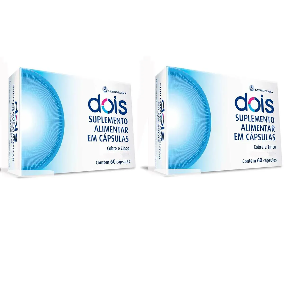 KIT 02 DOIS ZINCO + COBRE COM 60 CáPSULAS -  LATINOFARMA