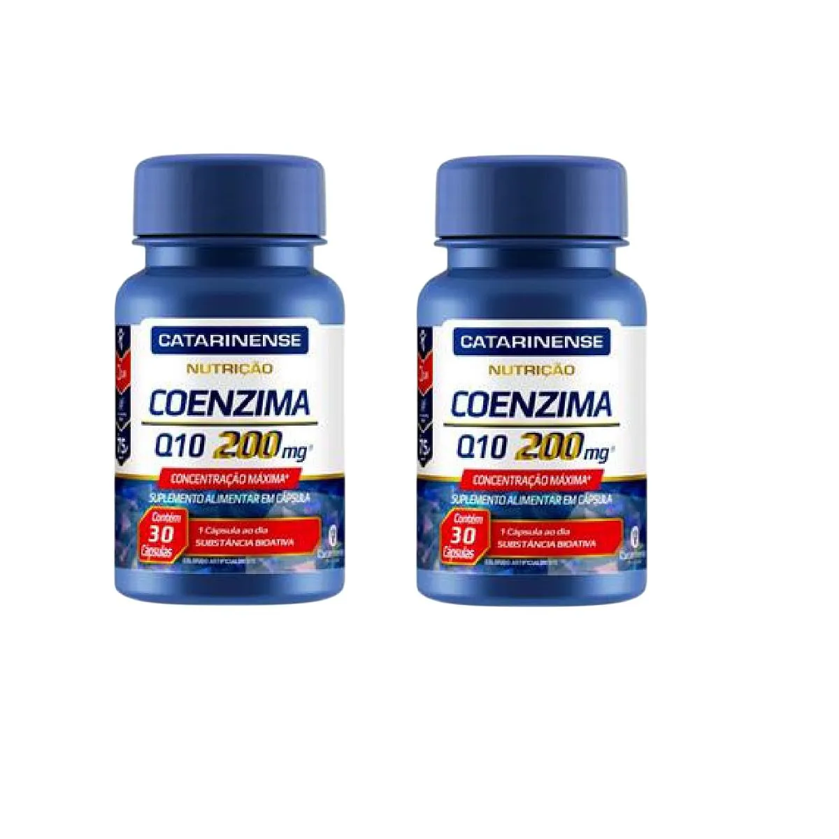 KIT 2 COENZIMA NUTRIçãO Q10 200MG 30 CáPSULAS - CATARINENSE