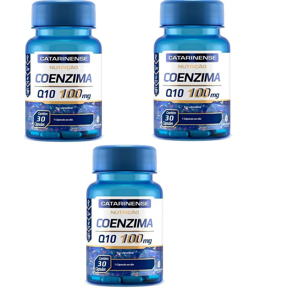 KIT 3 SUPLEMENTO COENZIMA Q10 100MG 30 CáPSULAS -CATARINENSE