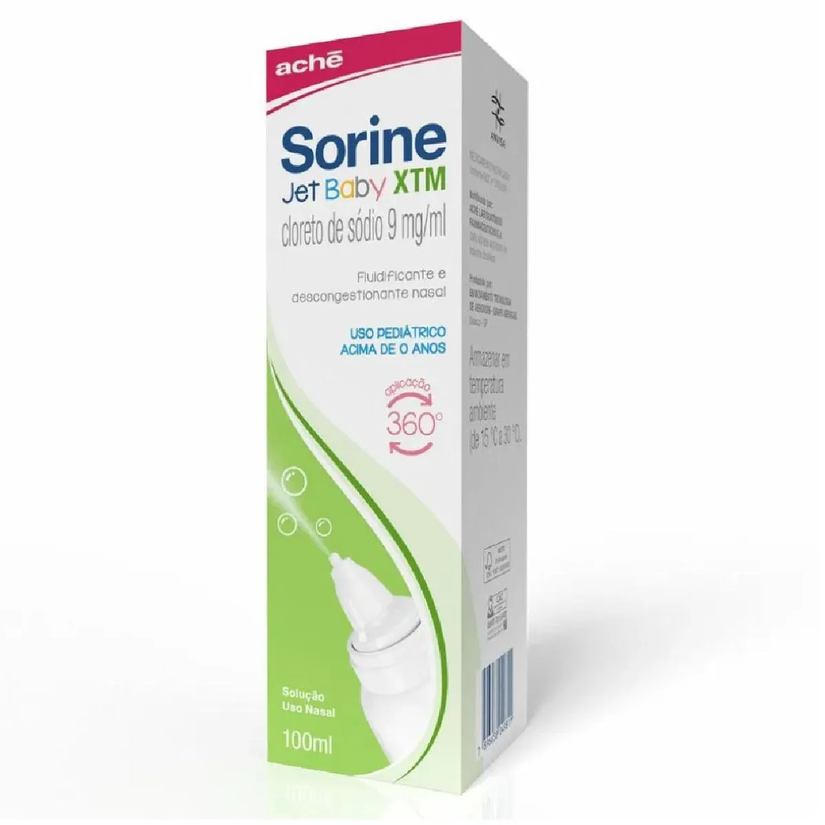 SORINE JET BABY XTM SOLUçãO NASAL 9MG 100ML - ACHE