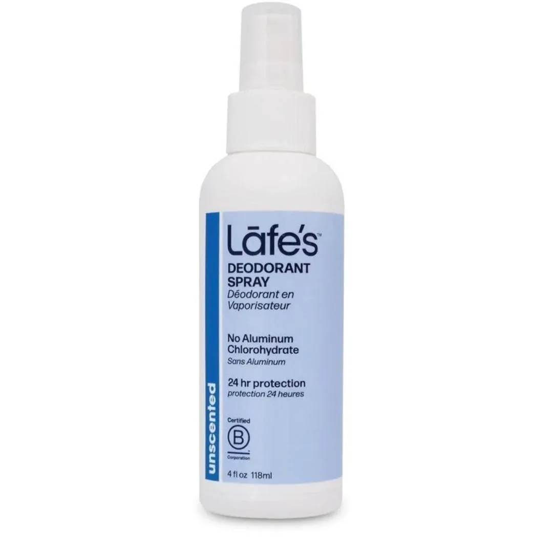 DESODORANTE NATURAL SPRAY LAFE'S UNSCENTED ALOE 118ML