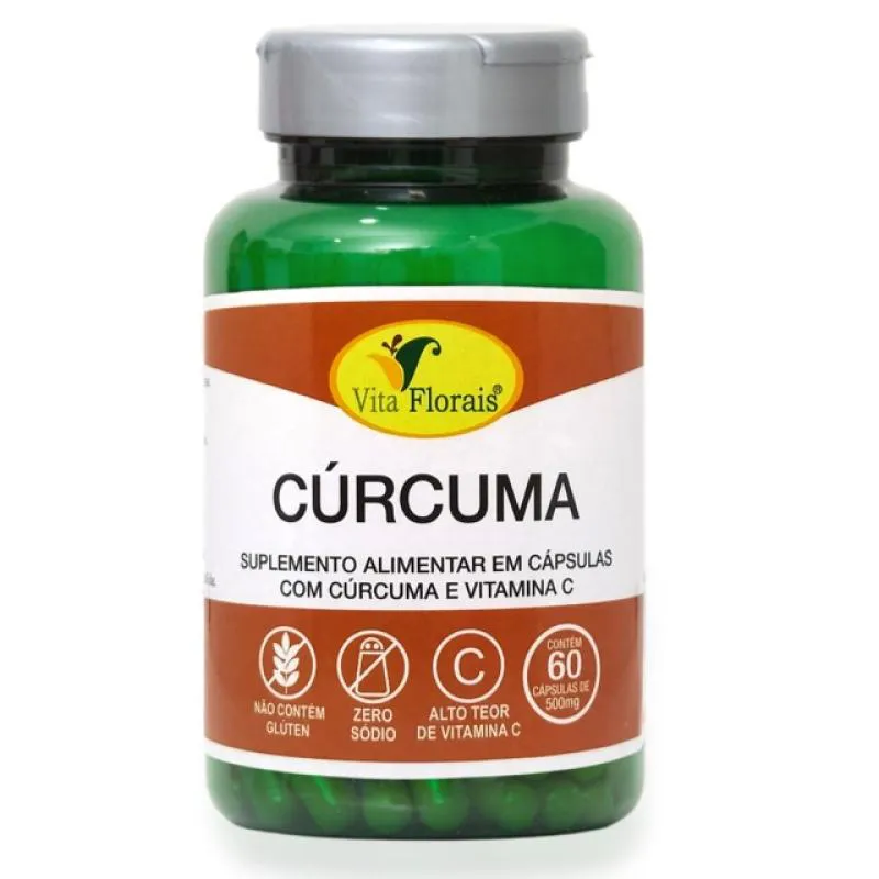 CURCUMA 500MG VITA FLORAIS 60 CAPSULAS - VITA FLORAIS
