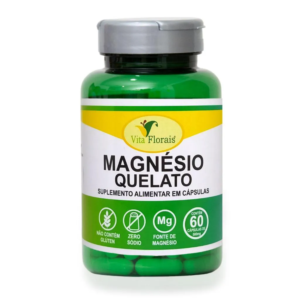 MAGNÉSIO QUELATO 500MG 60 CÁPSULAS - VITA FLORAIS