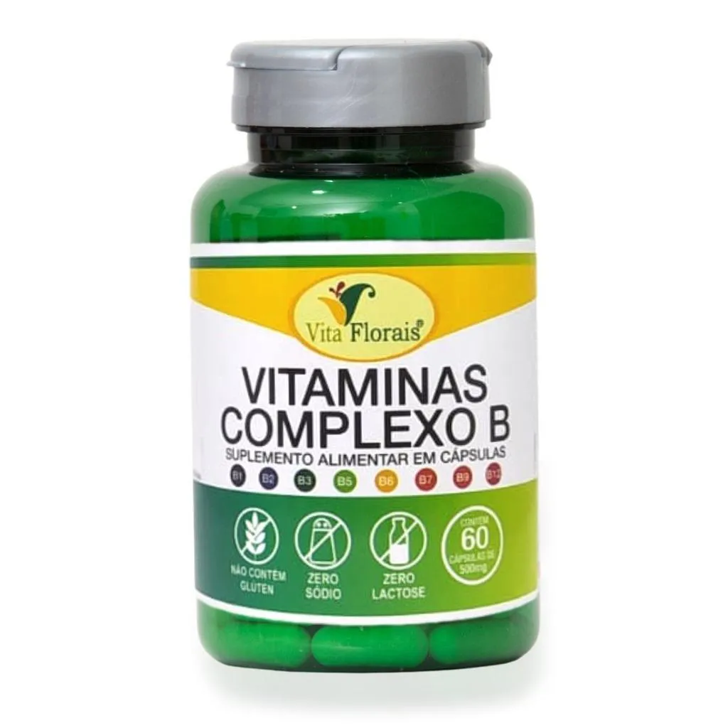 VITAMINAS COMPLEXO B 500MG 60 CÁPSULAS - VITA FLORAIS