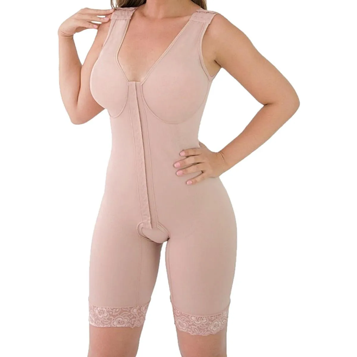 CINTA COMPRESSIVA MODELADORA 1/2 PERNA MHM - TAM 48 BEGE