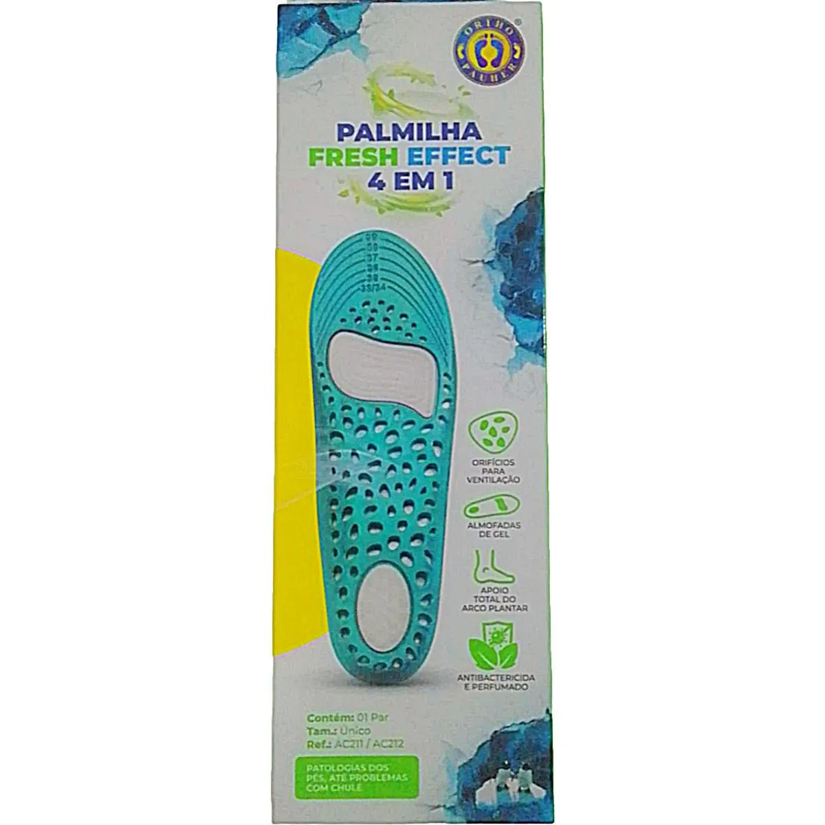 PALMILHA FRESH EFFECT 4 EM 1 ORTHO PAUHER FEMININA - PAR