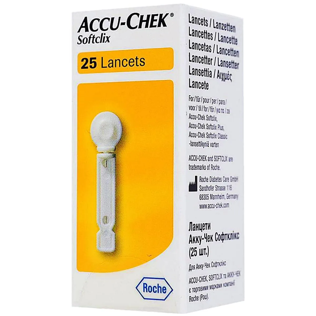 LANCETA ACCU-CHEK SOFTCLIX - CAIXA COM 25 UNIDADES