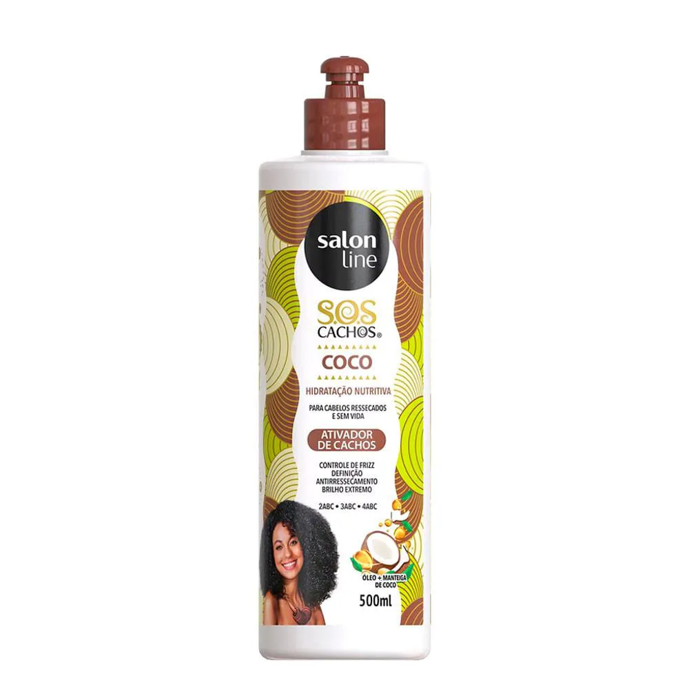 ATIVADOR DE CACHOS S.O.S CACHOS COCO SALON LINE 500ML