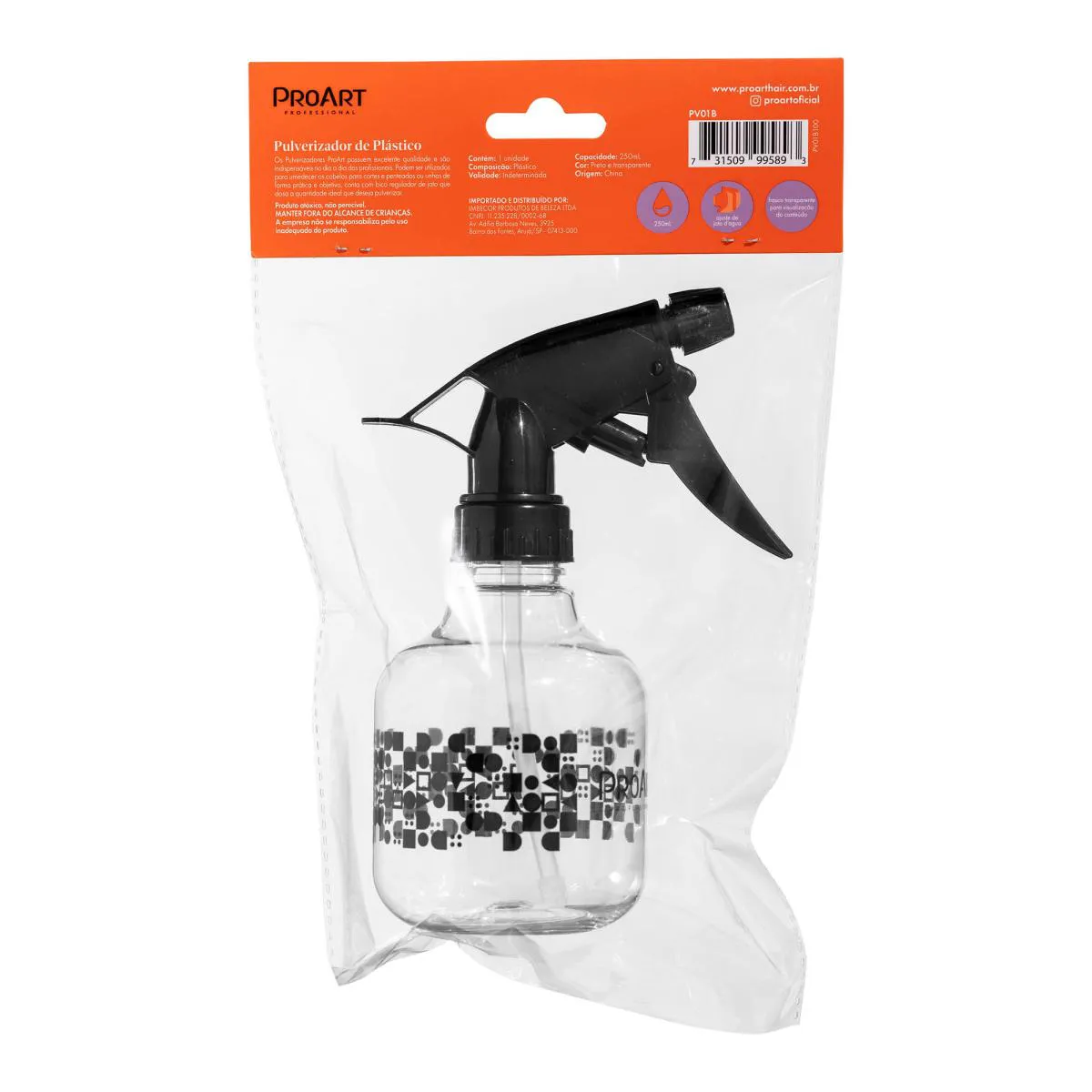 PULVERIZADOR PROART DE PLáSTICO BLACK 250ML