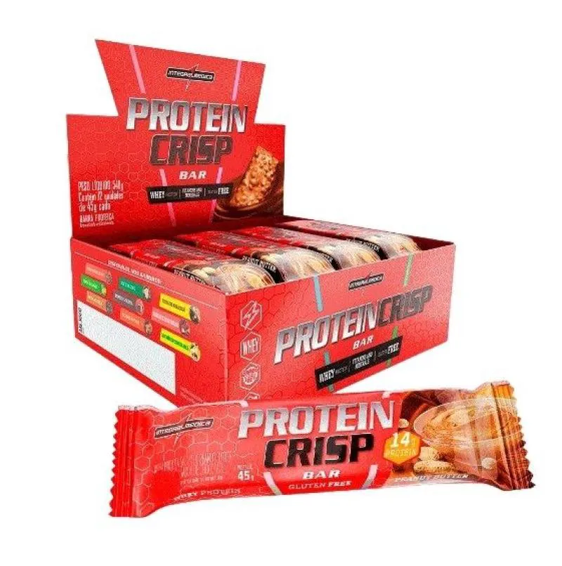 CRISP BAR CAIXA 12 UNIDADES (540G) - SABOR: PEANUT BUTTER